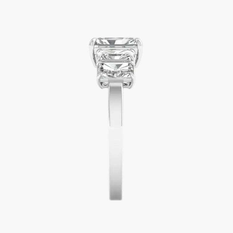 Diamond ring displayed on a product page with a blurred background
