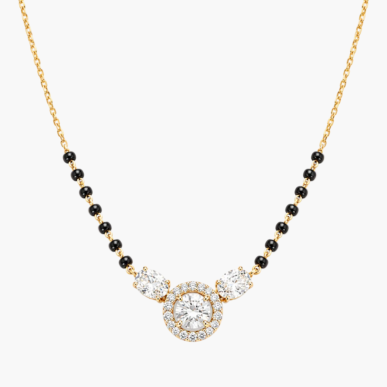 Pear Shaped Diamond Mangalsutra