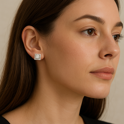 Starlight Veil Diamond Earrings