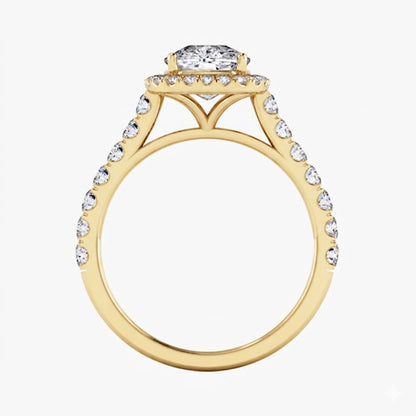 Reflective Halo Diamond Ring