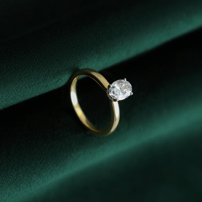 Oval Wrapped Diamond Ring