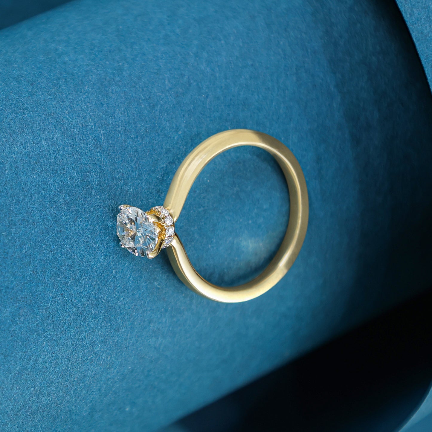 Oval Wrapped Diamond Ring