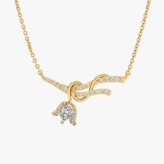 Eternal Knot Diamond Pendant With Chain