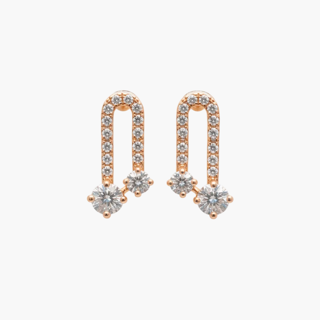 Drevia Drop Diamond Earrings