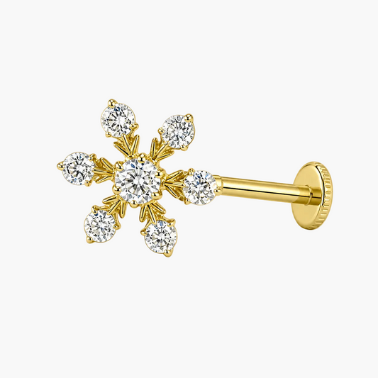 Beautiful Flower Desgin Diamond Earrings