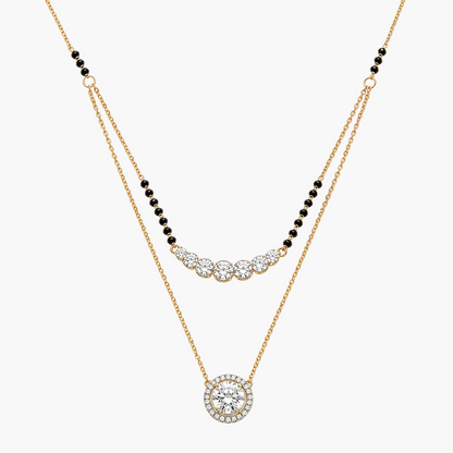 Double Layered Diamond Mangalsutra