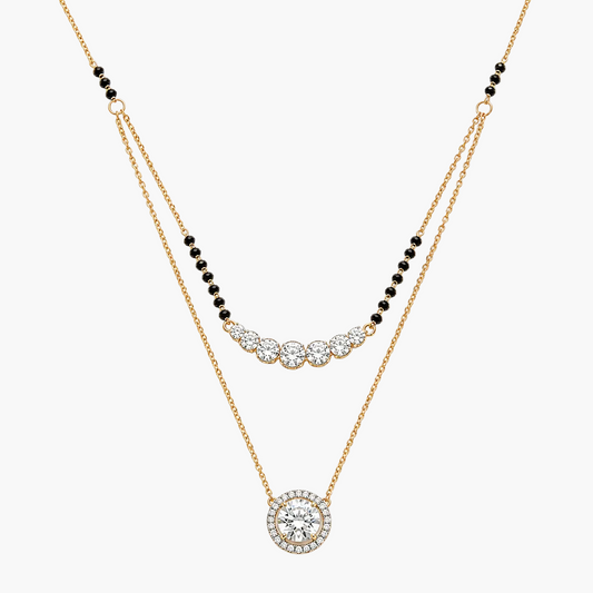 Double Layered Diamond Mangalsutra