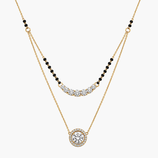 Double Layered Diamond Mangalsutra