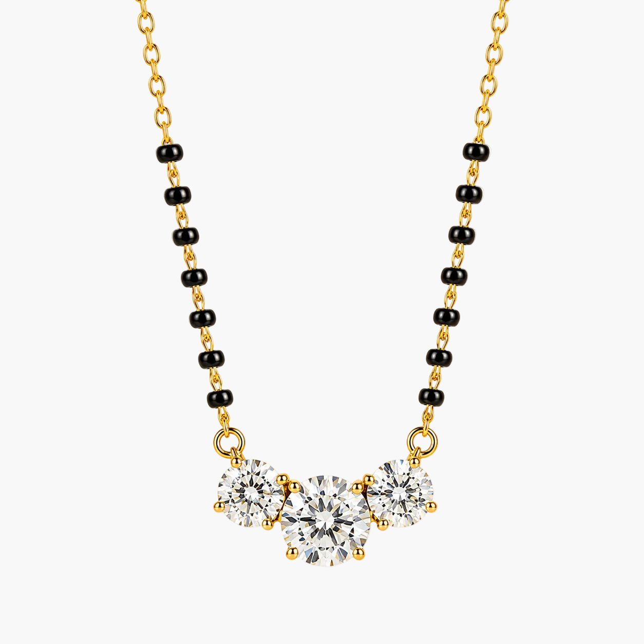 Classic Triple Diamond Mangalsutra