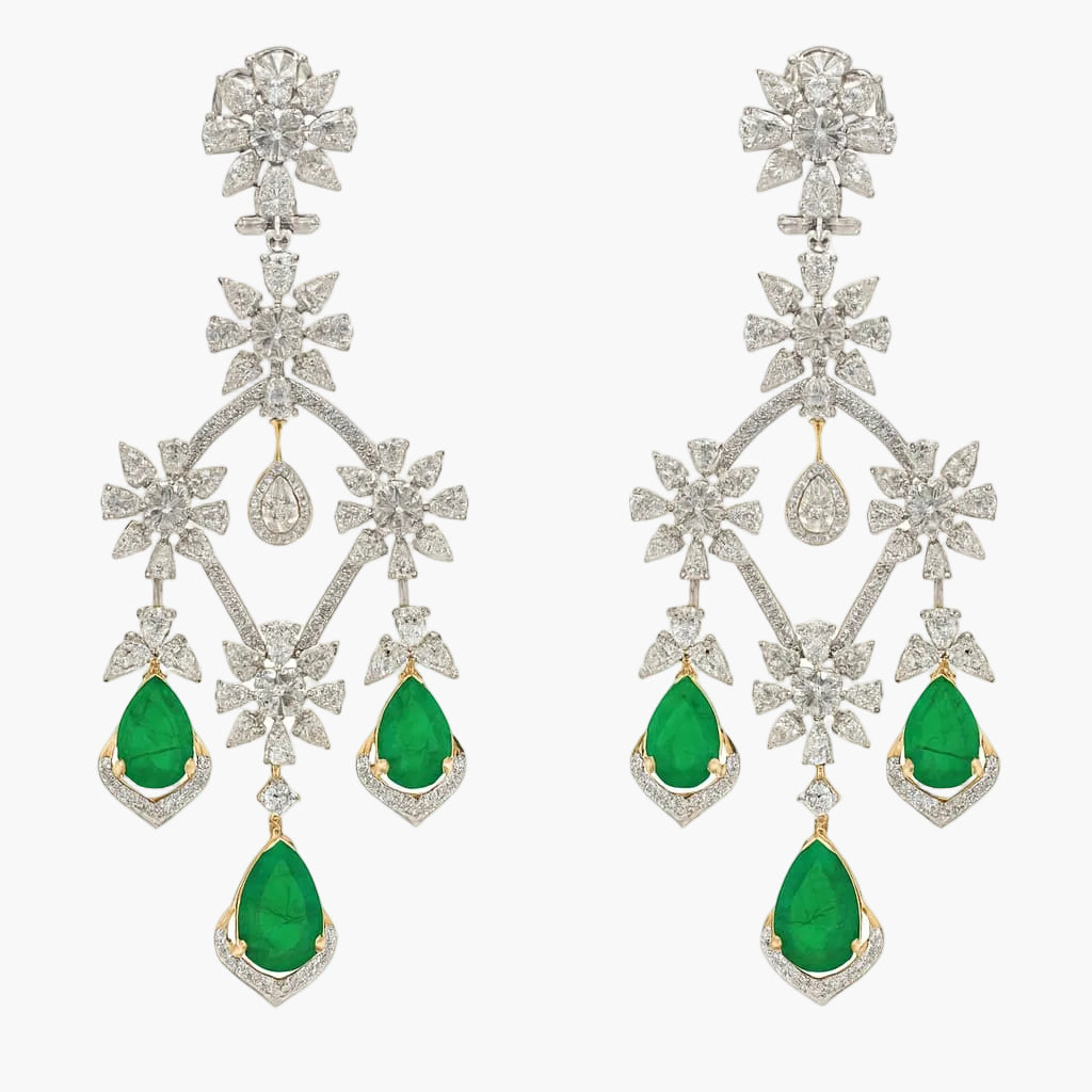 Noor-e-Zamrud Diamond Earrings