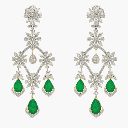 Noor-e-Zamrud Diamond Earrings