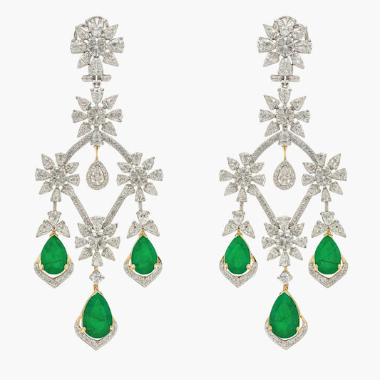 Noor-e-Zamrud Diamond Earrings