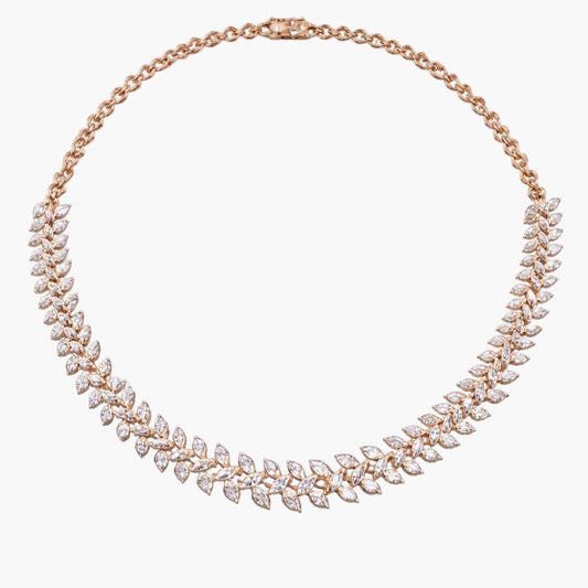 Regal Vine Marquise Diamond Necklace