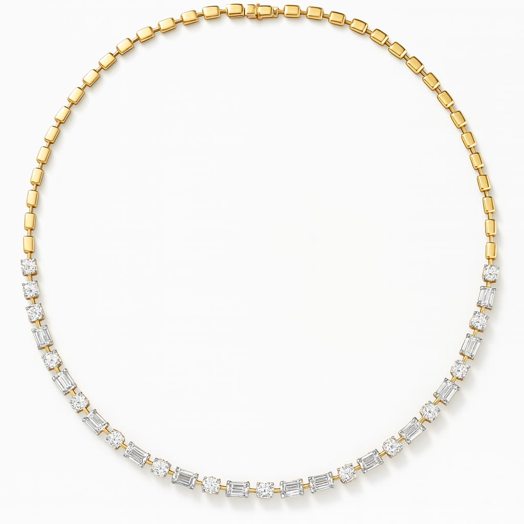 Lumière Alternance Diamond Necklace