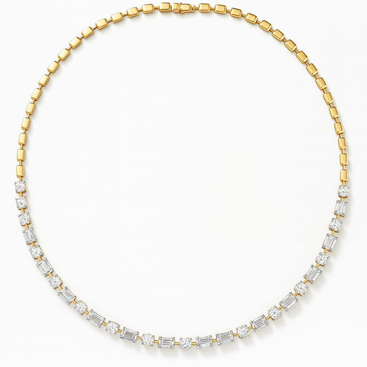 Lumière Alternance Diamond Necklace
