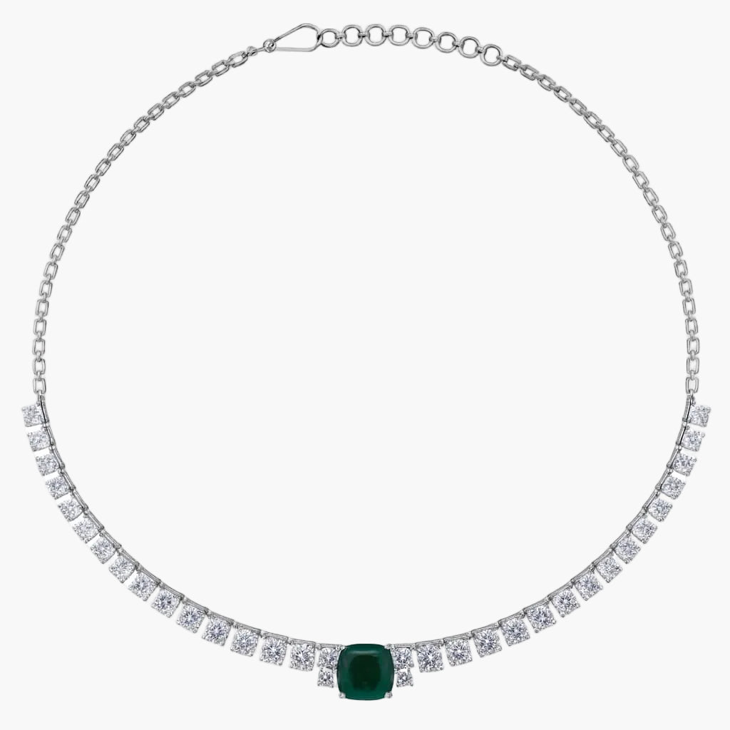 Green Point Diamond Necklace