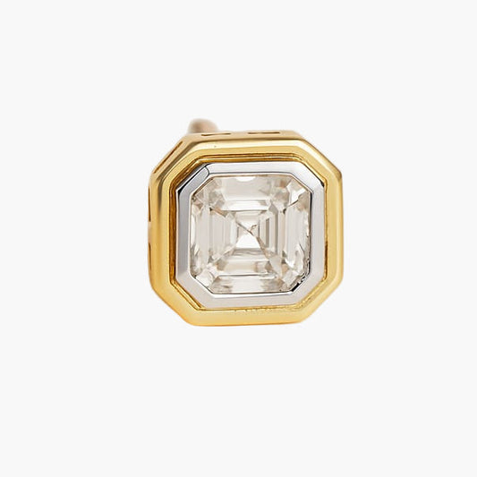Asscher Bezel Diamond NosePin