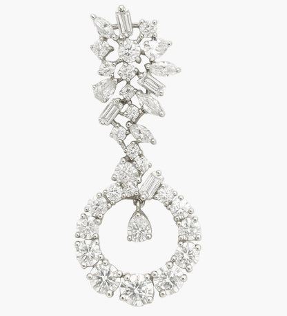 Diamond earring with a white background
