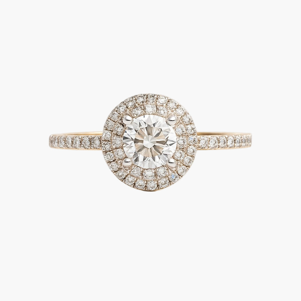 Two Halo Diamond Ring