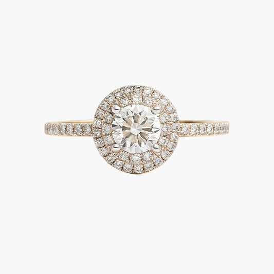 Two Halo Diamond Ring