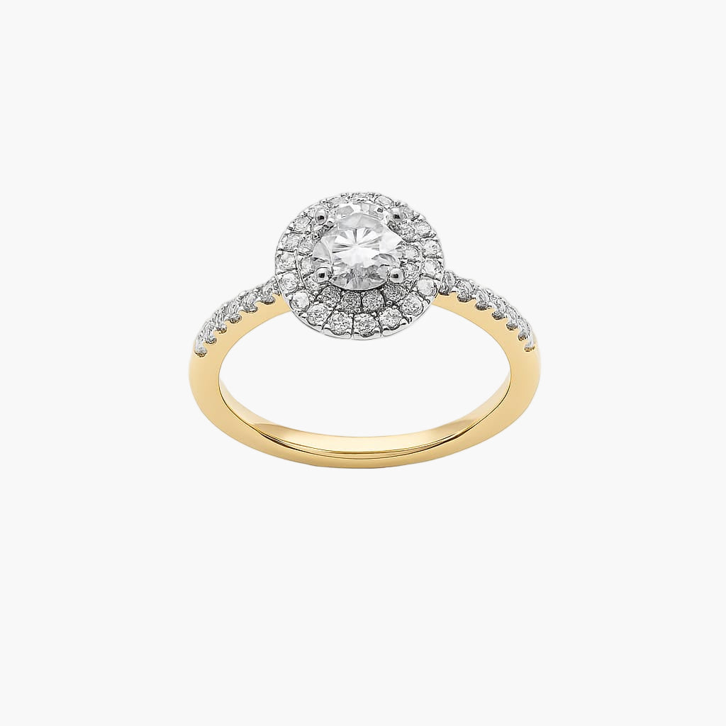 Two Halo Diamond Ring