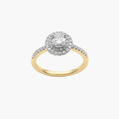 Two Halo Diamond Ring
