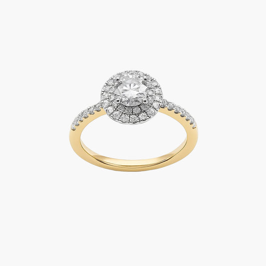 Two Halo Diamond Ring