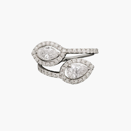 Luxurious Leaf Diamond Ring