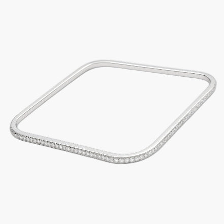 White Gold Quadre Single Diamond Bangle