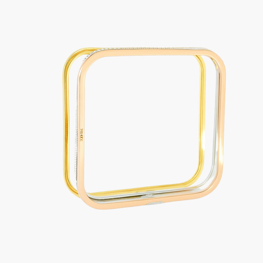 White Gold Quadre Single Diamond Bangle