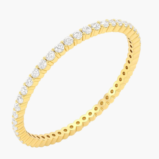 Luxe Luster Single Diamond Bangle