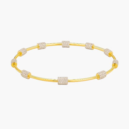 Aurora Barrel Single Diamond Bangle