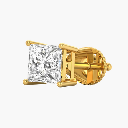 0.51 Carat Square Diamond Men Studs