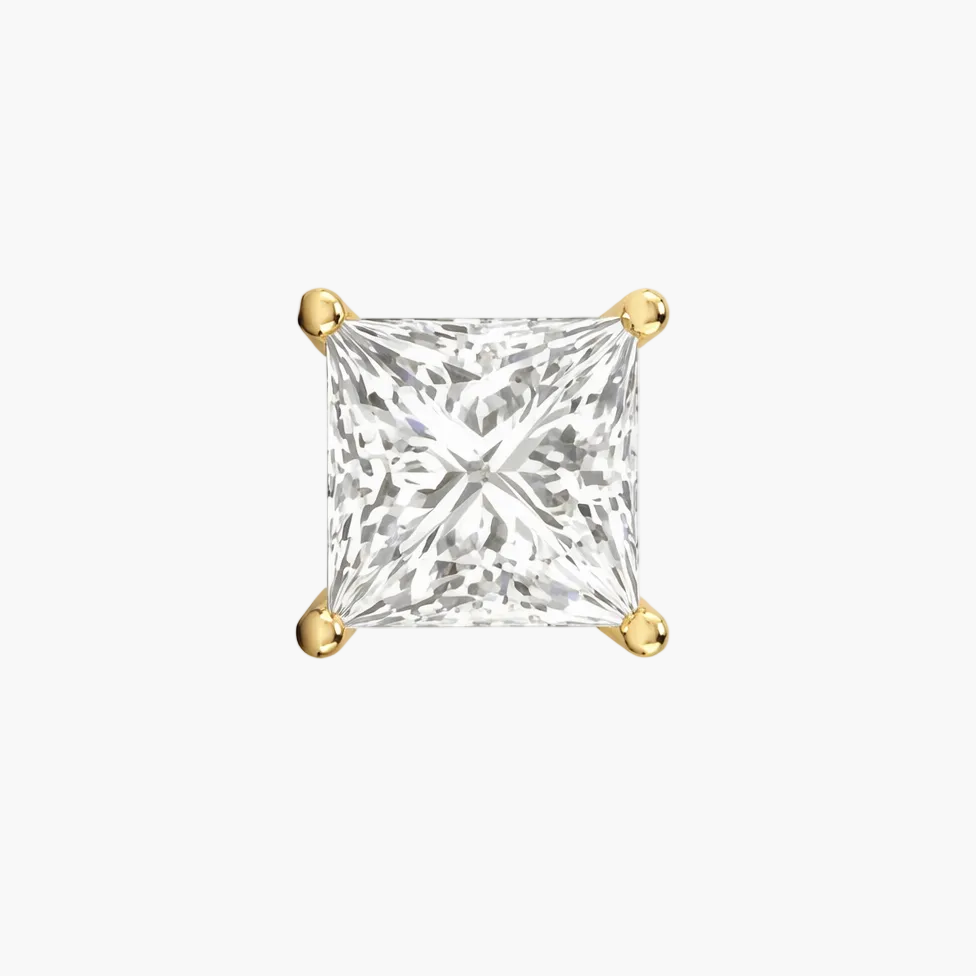 0.51 Carat Square Diamond Men Studs
