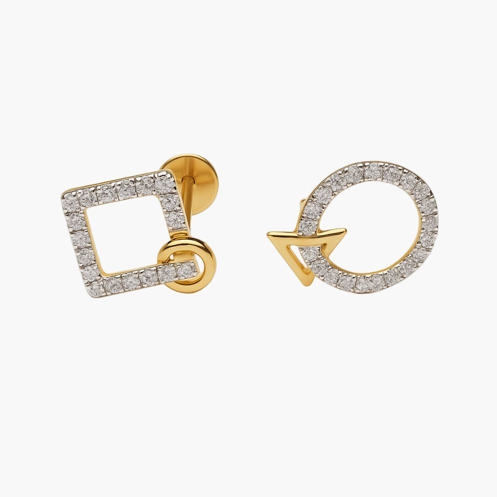 Geometric Goodness Diamond Earrings