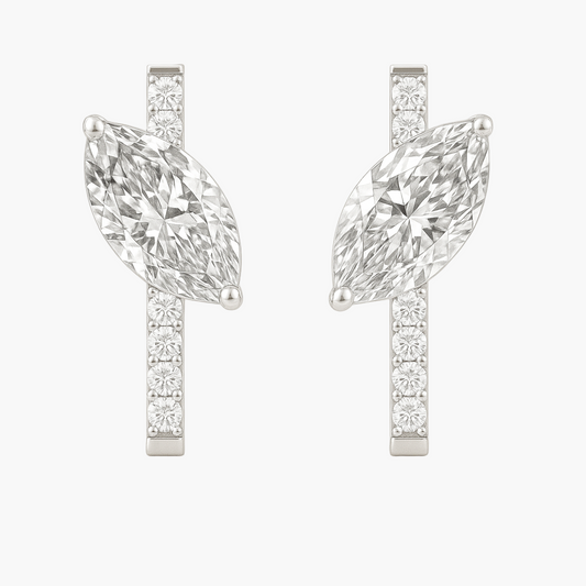 Morning Hoop Diamond Earrings