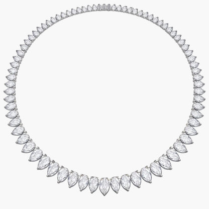 Graduated Pear Diamond Collar Necklace