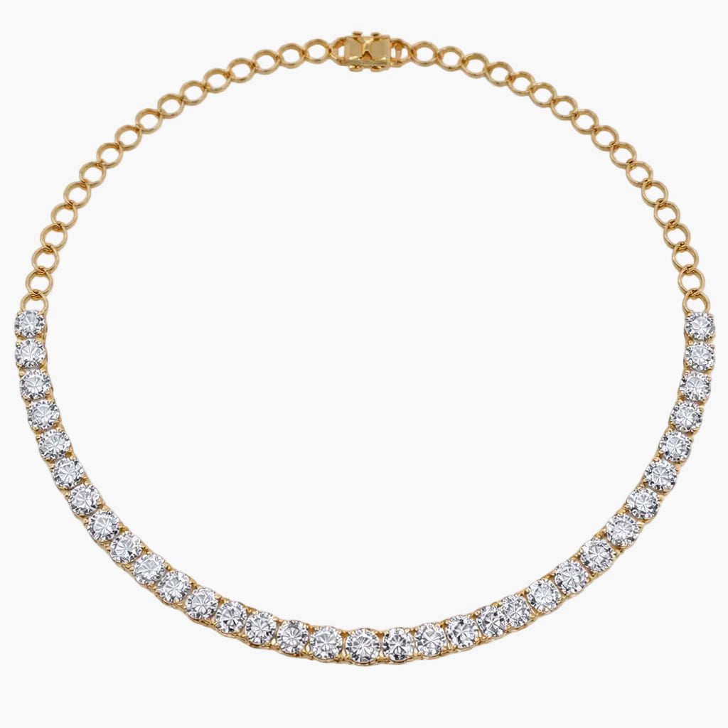 Graduated Diamond Circle Necklace