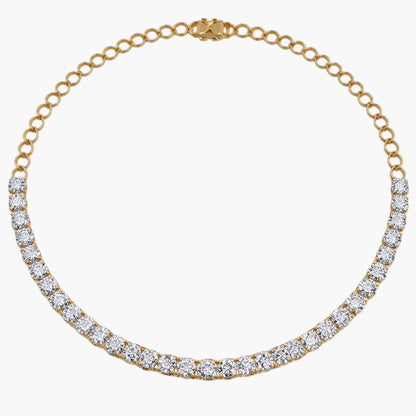 Graduated Diamond Circle Necklace