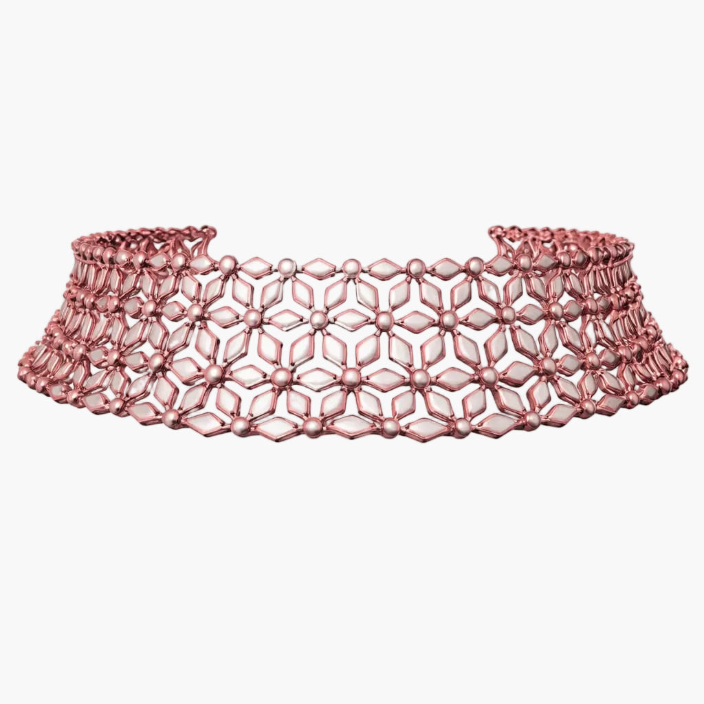 Honeycomb Lattice Choker Diamond Necklace