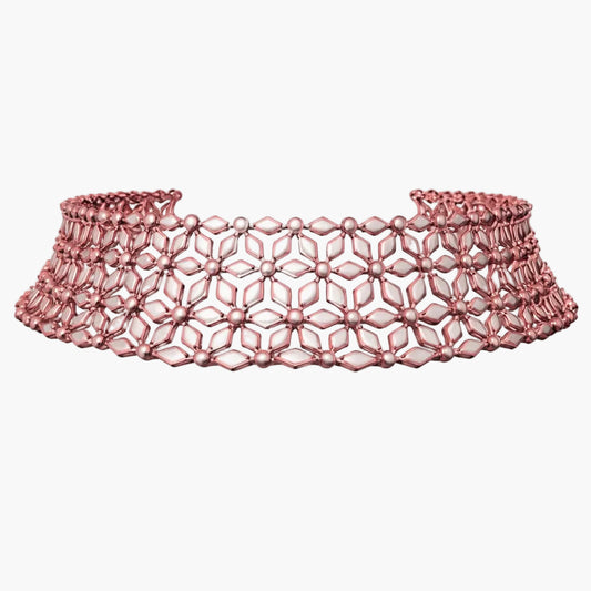 Honeycomb Lattice Choker Diamond Necklace
