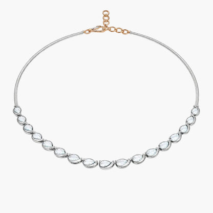 Rose-Cut Pear Diamond Collar Necklace