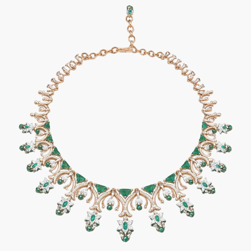 Verdant Majesty Statement Diamond Necklace