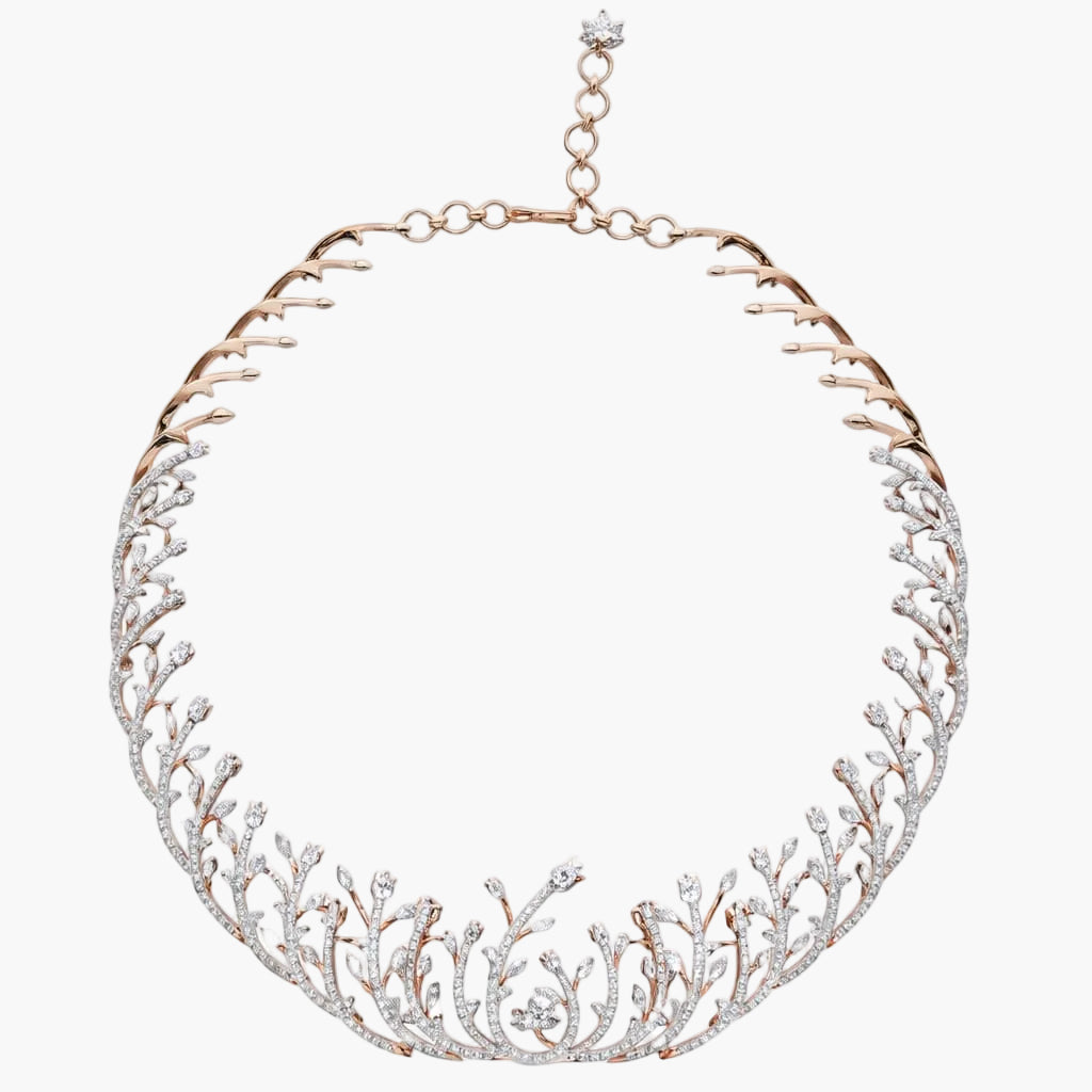 Botanical Vine Collar Diamond Necklace
