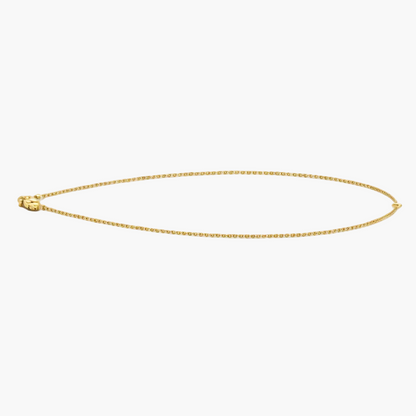 Gold chain bracelet on a white background