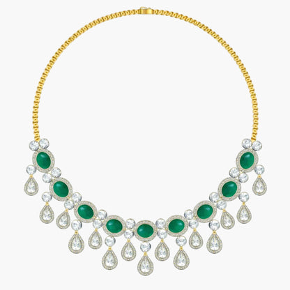 Royal Verde Drop Diamond Necklace