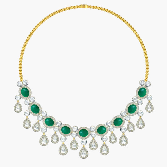 Royal Verde Drop Diamond Necklace