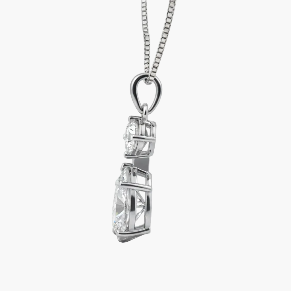 Diamond pendant on a white background