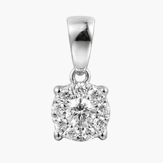 Diamond pendant on a white background