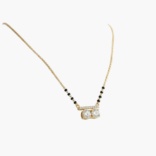 Necklace with a pendant on a mannequin neck against a white background